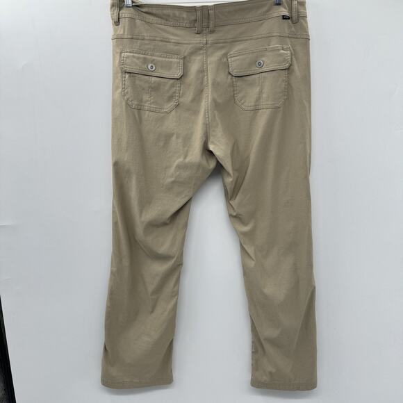 Prana Halle Nylon Stretch Standard Fit Hiking Pants Sz 18WR Brown Convertible - Picture 2 of 13